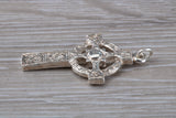 Sterling Silver Ornate Celtic Cross Necklace