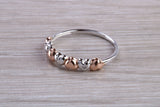 Love Hearts ring solid sterling silver with two tone 18ct gold plating. Perfect gift for any occasion