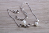 Real Pearl set Necklace with Matching Bracelet and Ring