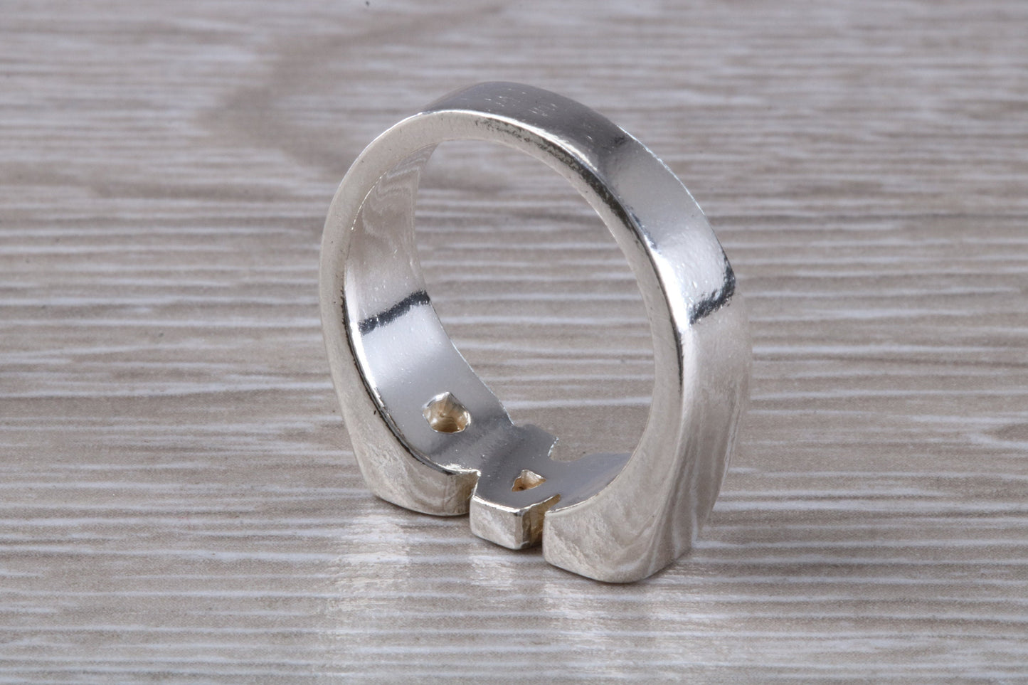 Chunky Dad ring, solid silver, suitable for ladies or gents. Available in silver, yellow gold, white gold and platinum