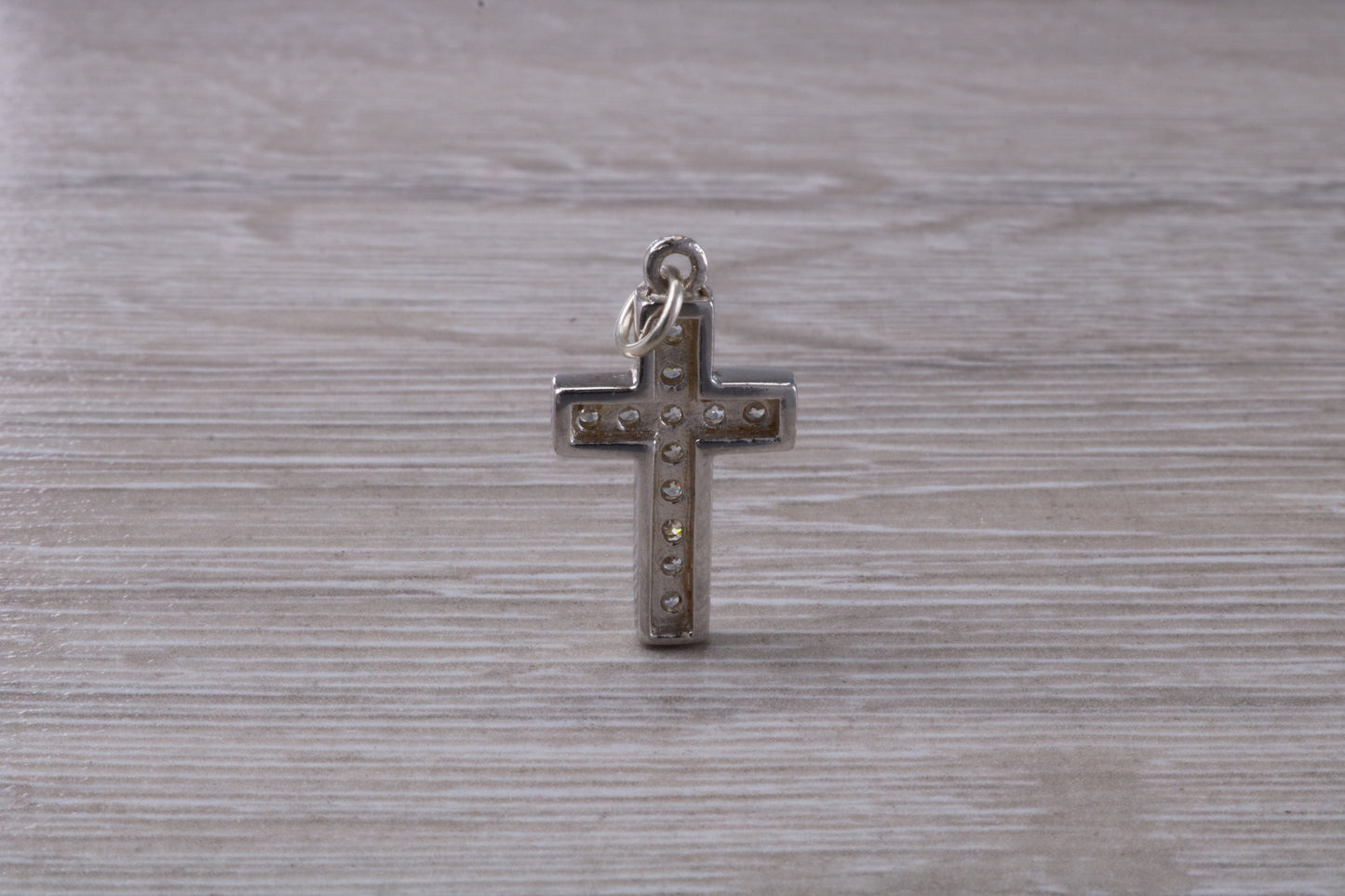 Sterling Silver Cubic Zirconia set Cross Necklace