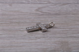 Sterling Silver Cubic Zirconia set Cross Necklace