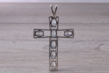 Sterling Silver C Z Set Cross Necklace