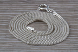 18 inch Long Sterling Silver Fox tail Pendant Chain.