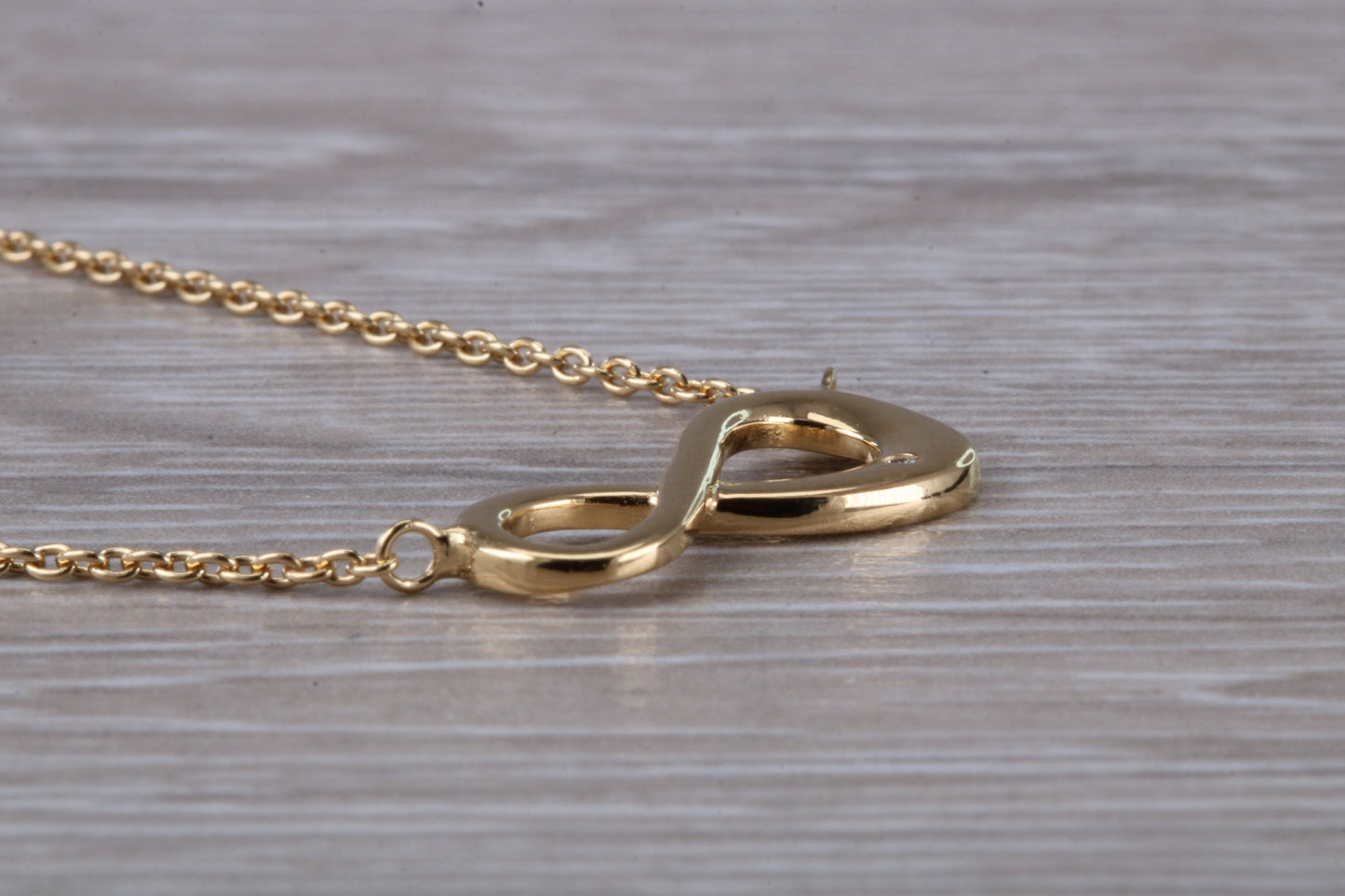 Sterling Silver C Z set Infinity Necklace