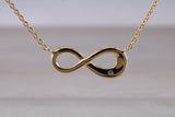 Sterling Silver C Z set Infinity Necklace