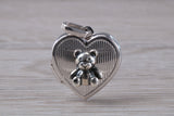 Sterling Silver Teddy Bear Locket Necklace