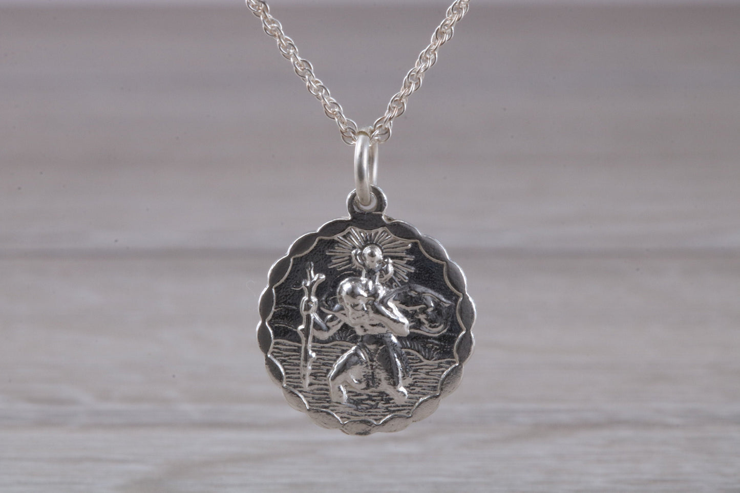 Sterling Silver Saint Christopher Necklace