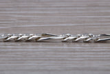 Silver Heavy 18 inch Long Figaro Chain