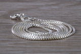 Sterling Silver 16 inch Long Box Pendant Chain