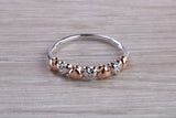 Love Hearts ring solid sterling silver with two tone 18ct gold plating. Perfect gift for any occasion