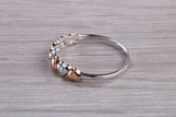 Love Hearts ring solid sterling silver with two tone 18ct gold plating. Perfect gift for any occasion