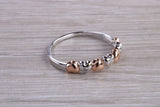 Love Hearts ring solid sterling silver with two tone 18ct gold plating. Perfect gift for any occasion