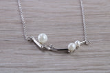 Real Pearl set Necklace with Matching Bracelet and Ring