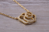 Sterling Silver C Z set Dressy Necklace