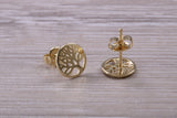 9ct Yellow Gold Tree of Life Necklace and  Matching Stud Earrings