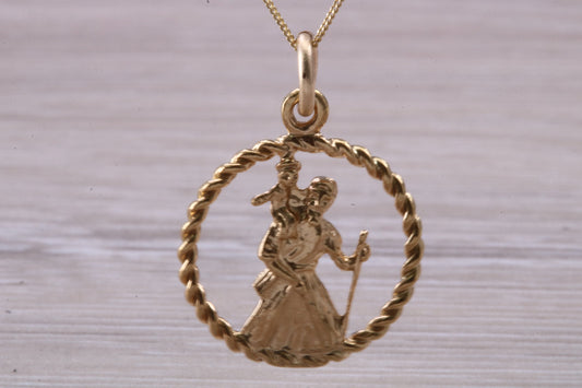 9ct Yellow Gold St Christopher Necklace