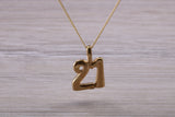 9ct Gold 21st Birthday Necklace