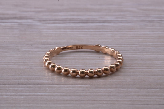 Rose Gold Bubble Abstract ring, made from solid 9ct Rose Gold, British hallmarked, simple and dainty ring