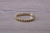 Yellow Gold Bubble Abstract ring, made from solid 9ct yellow Gold, British hallmarked, simple and dainty ring