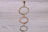 9ct Gold Three Tone Cascading Necklace