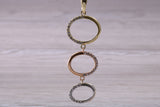 9ct Gold Three Tone Cascading Necklace