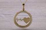 9ct Gold Heart Beat Necklace