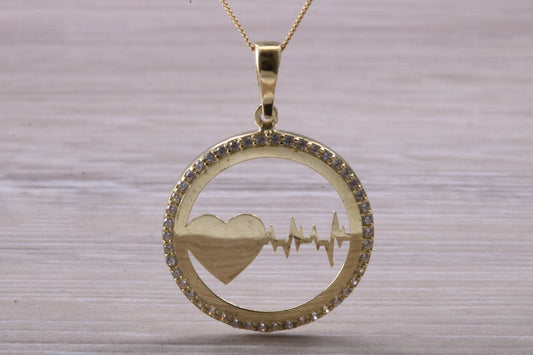 9ct Gold Heart Beat Necklace
