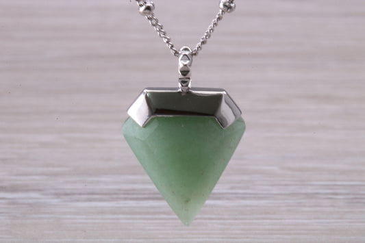 Natural Emerald Necklace set in Sterling Silver