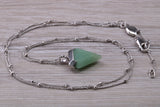 Natural Emerald Necklace set in Sterling Silver