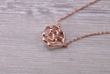 Sterling Silver C Z set Dressy Rose Gold Necklace