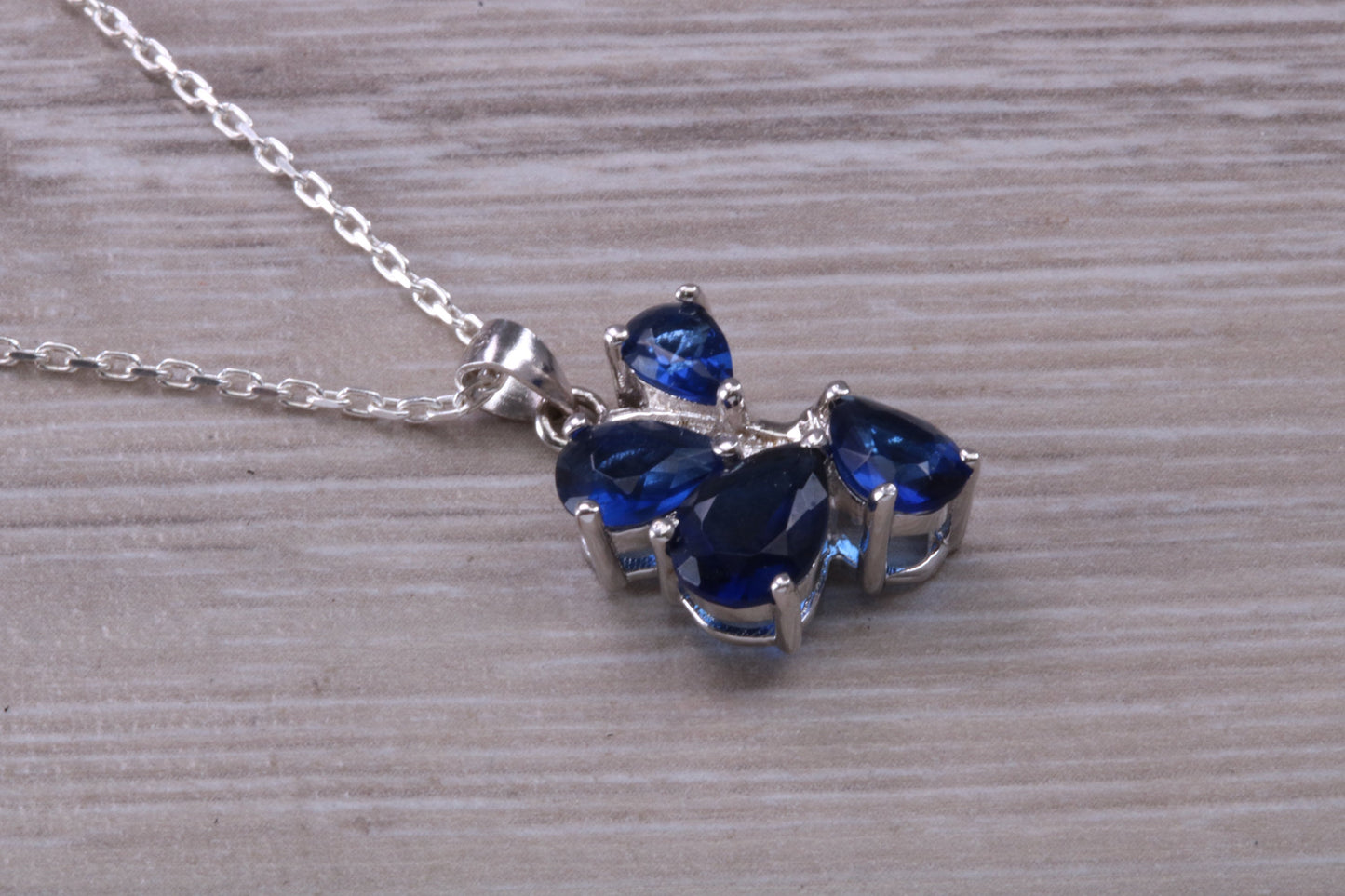 Very Dressy Blue and White C Z set Necklace