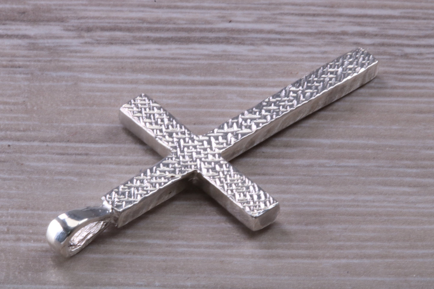 Large Solid and Chunky Sterling Silver Cross Necklace
