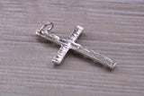 Sterling Silver Love Hearts Cross Necklace