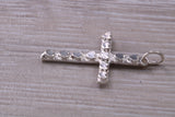 Sterling Silver Love Hearts Cross Necklace