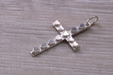 Sterling Silver Love Hearts Cross Necklace