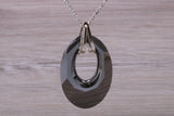 Dressy Real Hematite set Sterling Silver Necklace