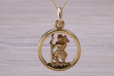 9ct Yellow Gold St Christopher Necklace