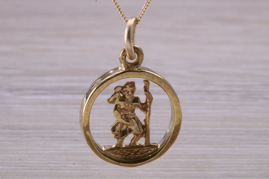 9ct Yellow Gold St Christopher Necklace