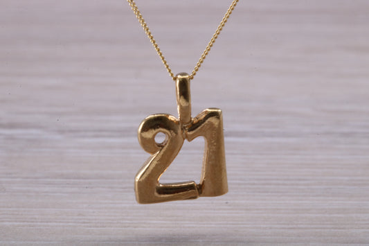 9ct Gold 21st Birthday Necklace