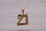 9ct Gold 21st Birthday Necklace