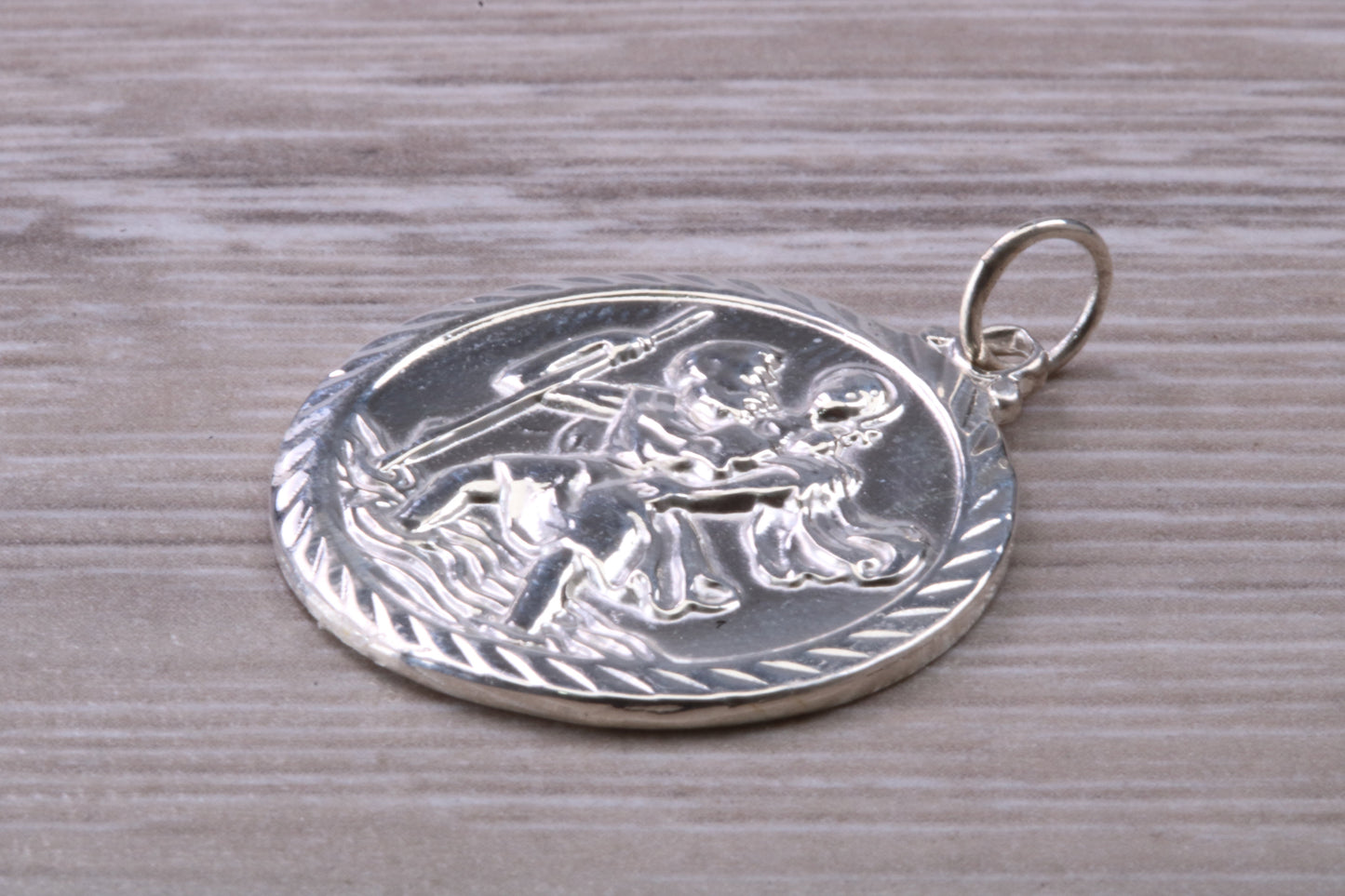 Sterling Silver Large Chunky St Christopher