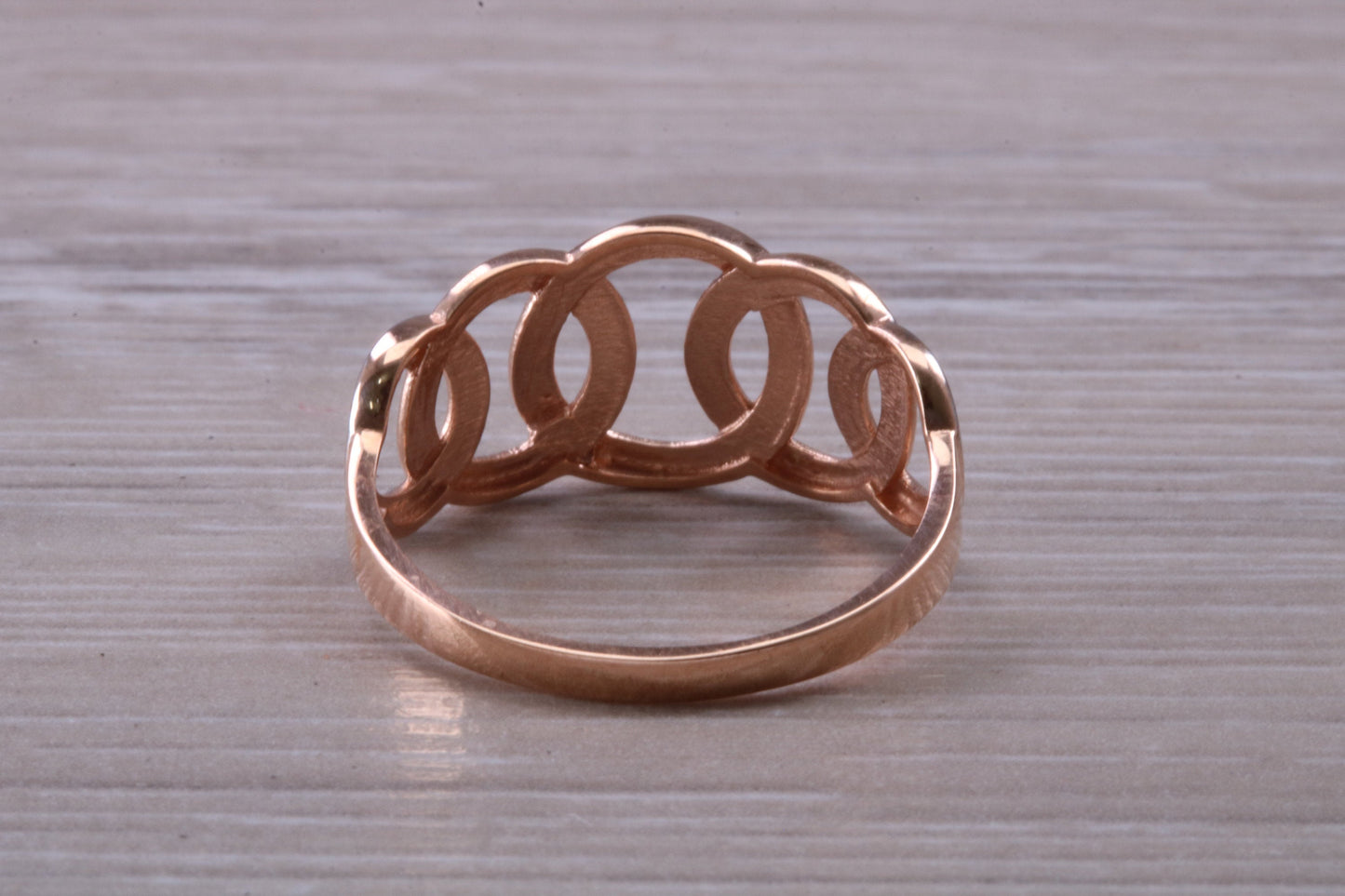 Rose and White Gold Two Tone Abstract ring, made from solid 9ct Rose Gold and White Gold, British hallmarked