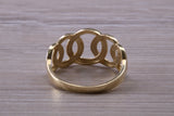 Yellow and White Gold Two Tone Abstract ring, made from solid 9ct Yellow Gold and White Gold, British hallmarked