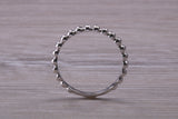White Gold Bubble Abstract ring, made from solid 9ct Rose Gold, British hallmarked, simple and dainty ring