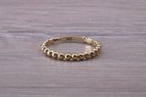 Yellow Gold Bubble Abstract ring, made from solid 9ct yellow Gold, British hallmarked, simple and dainty ring