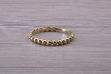Yellow Gold Bubble Abstract ring, made from solid 9ct yellow Gold, British hallmarked, simple and dainty ring