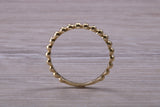 Yellow Gold Bubble Abstract ring, made from solid 9ct yellow Gold, British hallmarked, simple and dainty ring