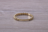 Yellow Gold Bubble Abstract ring, made from solid 9ct yellow Gold, British hallmarked, simple and dainty ring