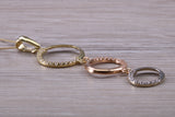 9ct Gold Three Tone Cascading Necklace